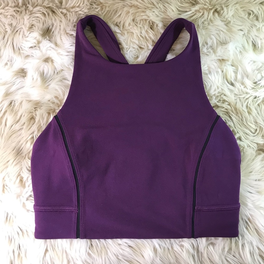 Lululemon simply bare purple high neck sports bra